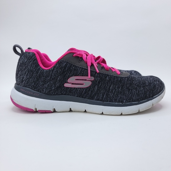 Skechers Shoes - Skechers Women's Air Cooled Memory Foam Grey/Pink Sneakers Size 8.5 13067